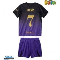 Barcelona Fermin Lopez #7 Bortedraktsett Barn 2026-27 Kortermet (+ Korte bukser)